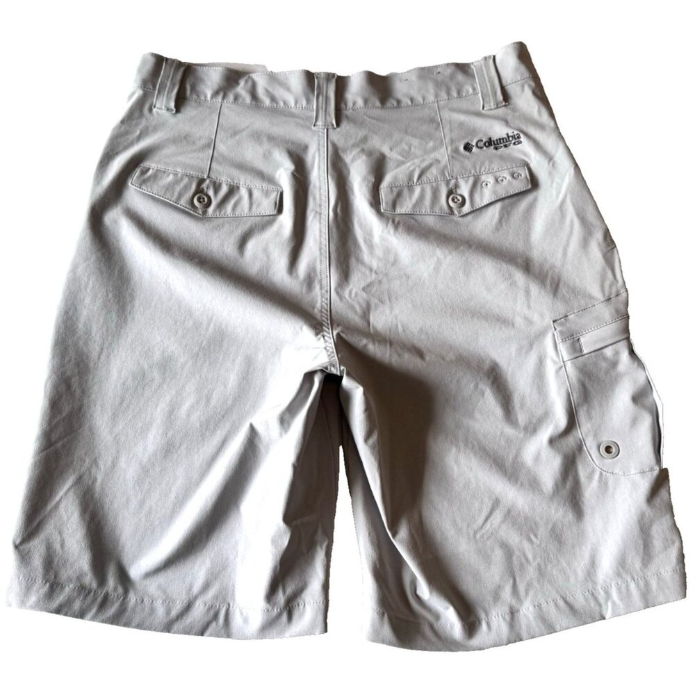 Columbia PFG Mens Cargo Shorts 30W Stretch Gray Fishing Utility Hiking Outdoors - Picture 6 of 9